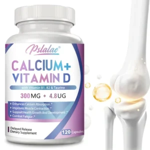 Calcium + Vitamin D Supplement - Helps Calcium Absorption, Strong Bones and Muscle Health, Improves Immunity - 120 Capsules