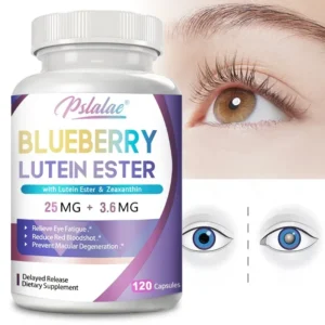 Blueberry Lutein Esters Supplement - Relieve Eyes Eyestrain & Dry, for Eye Health, Reduce Red Bloodshot Eyes - 120 Capsules